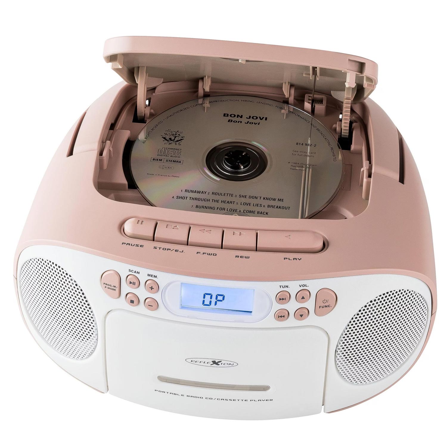 Reflexion RCR2260 CD-Player weiß/rosa