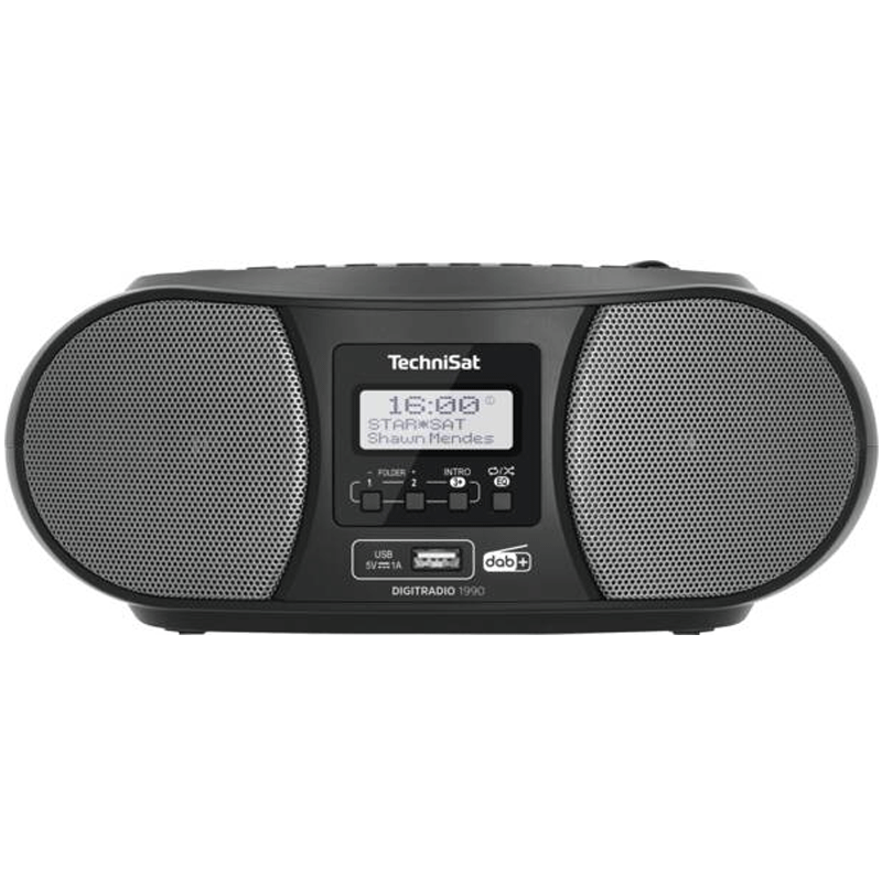 TechniSat DIGITRADIO 1990 Stereo-Boombox mit DAB+/UKW-Radio und CD-Player schwarz