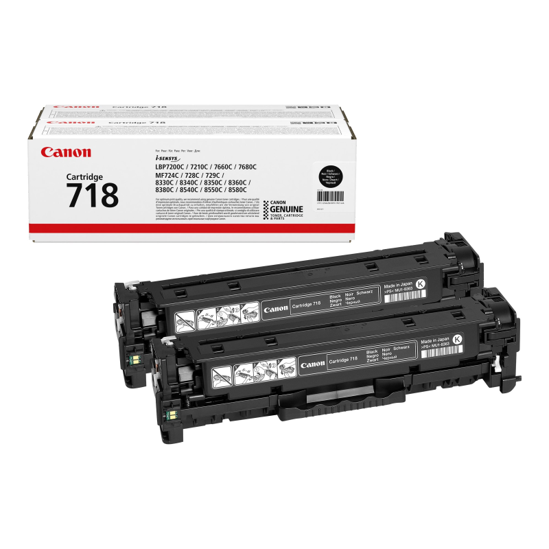 Canon 718 Toner schwarz Twin Pack