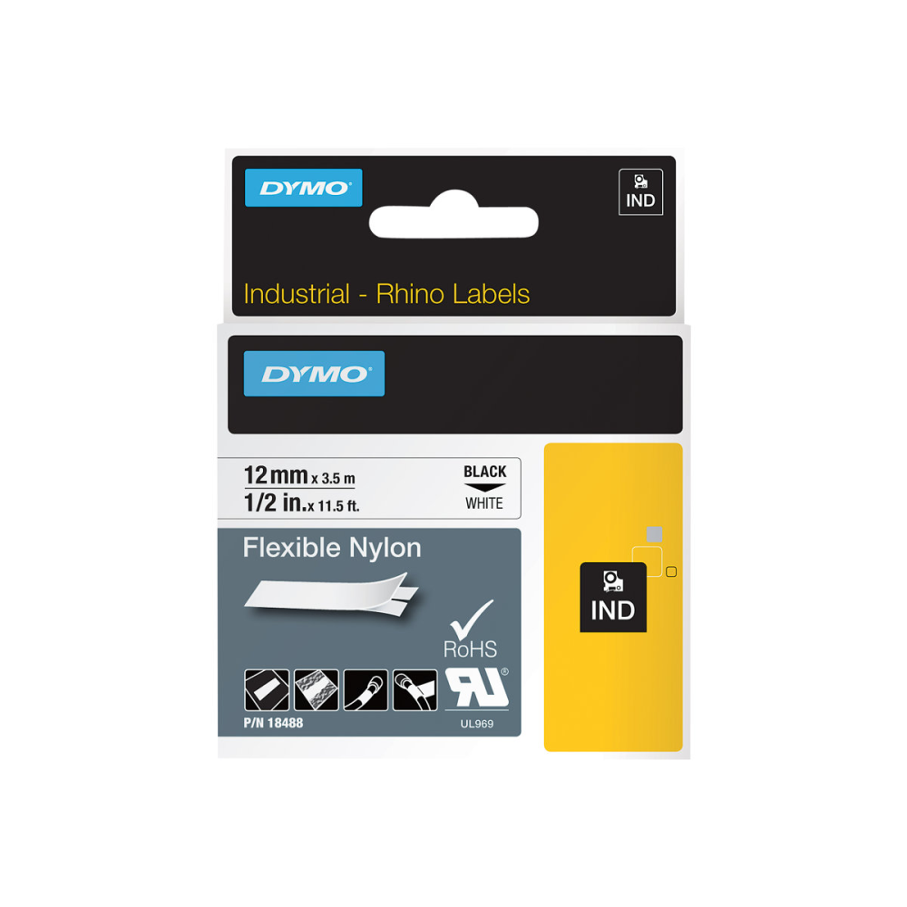 Dymo 18488 Schriftband schwarz/weiß