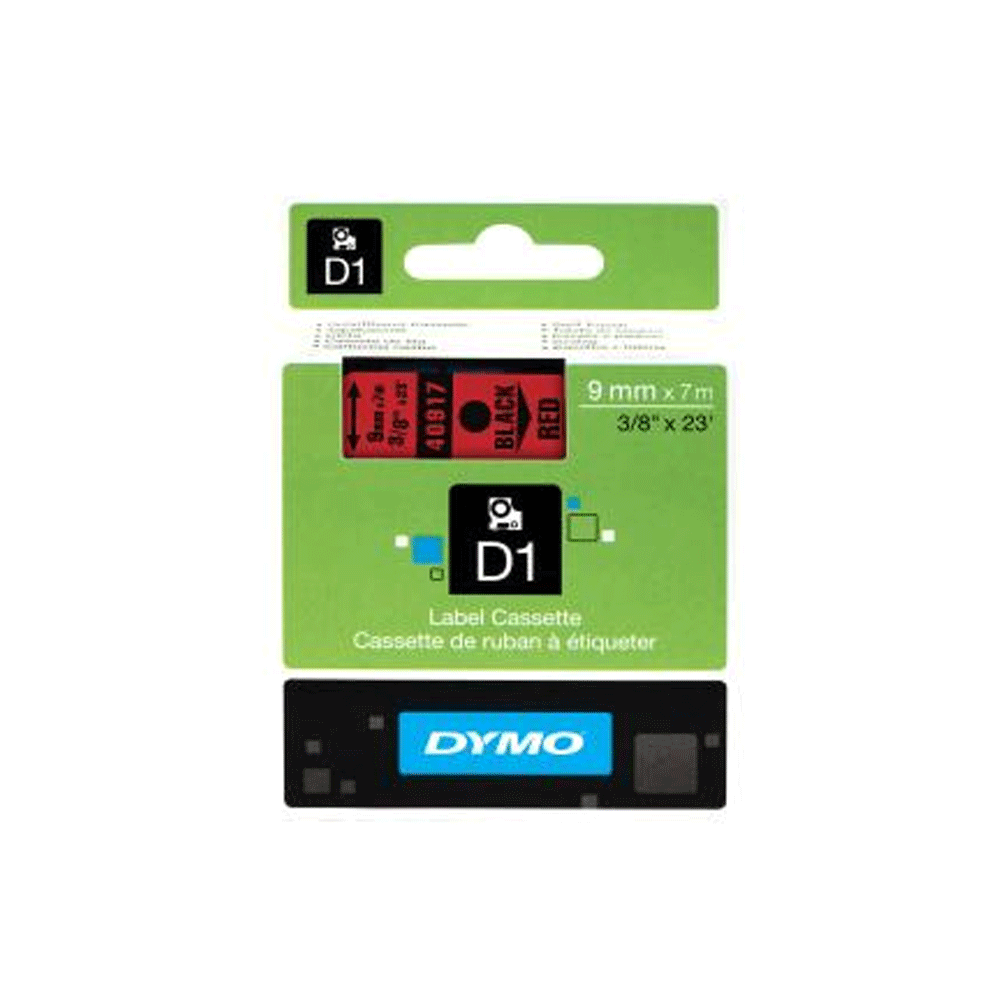 Dymo 40917 Schriftband rot/schwarz