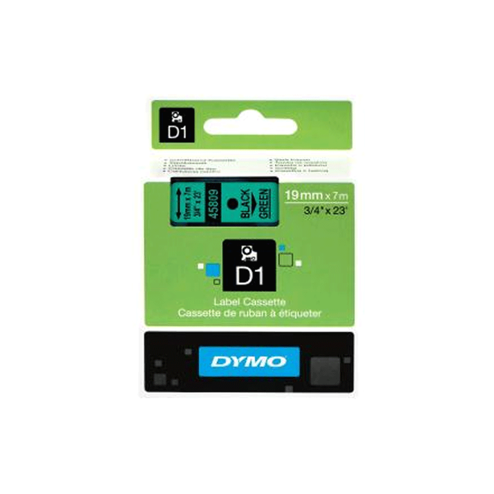 Dymo 45809 Schriftband grün/schwarz
