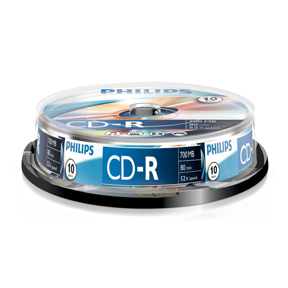 Philips CR7D5NB10/00 CD-R Rohlinge 80 Min 52x 700MB 10er Spindel