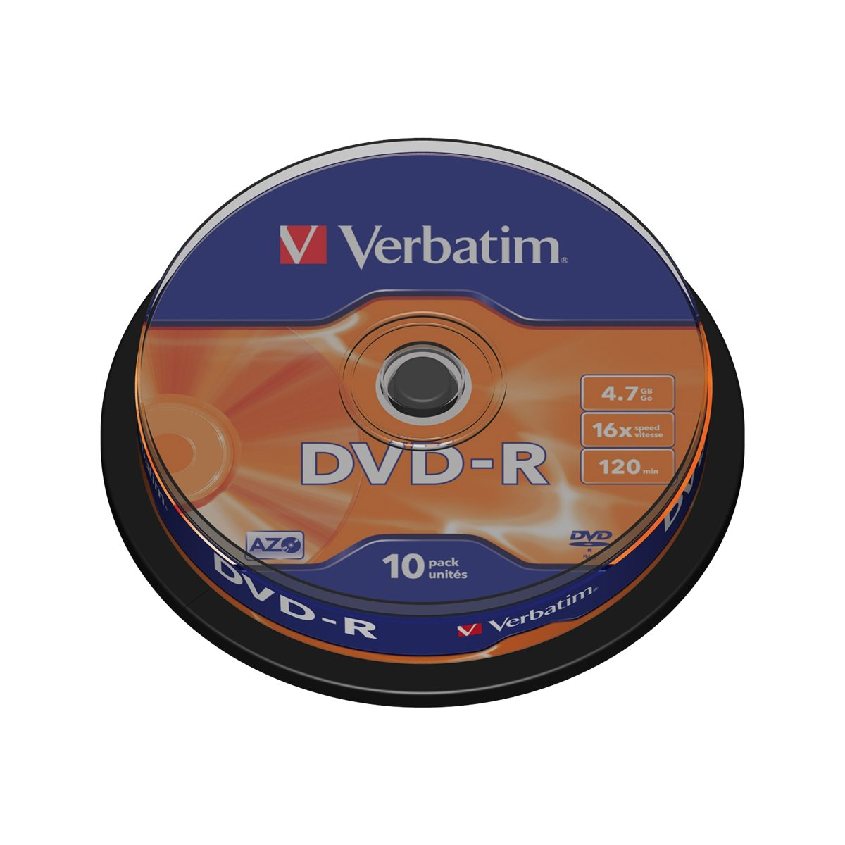 Verbatim DVD-R 16x 4.7GB DVD-Rohlinge 10er Pack