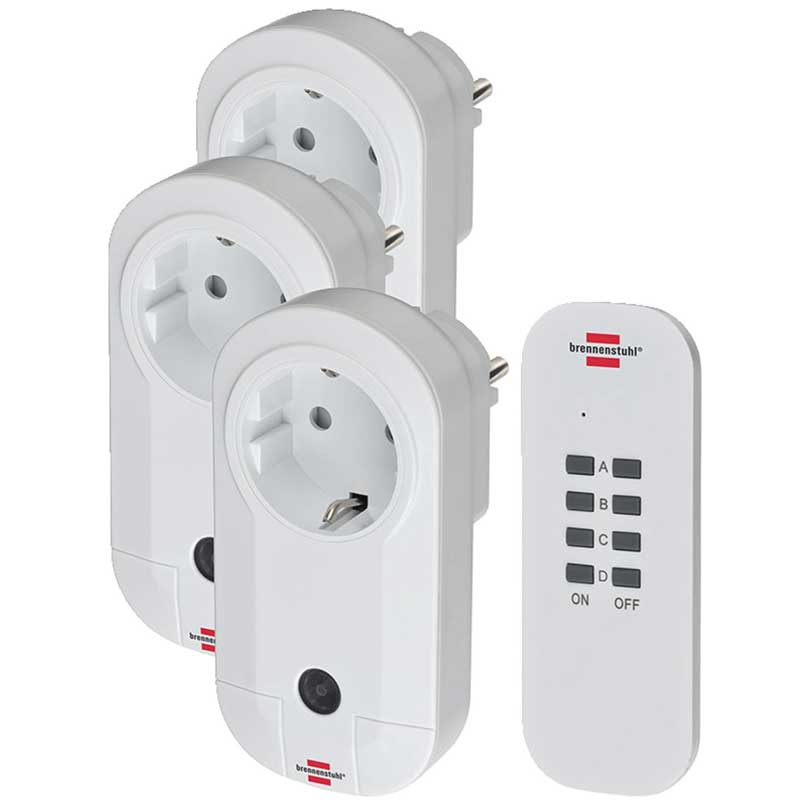 Brennenstuhl Funkschalt-Set RC CE1 3001 3er Funksteckdosen Set
