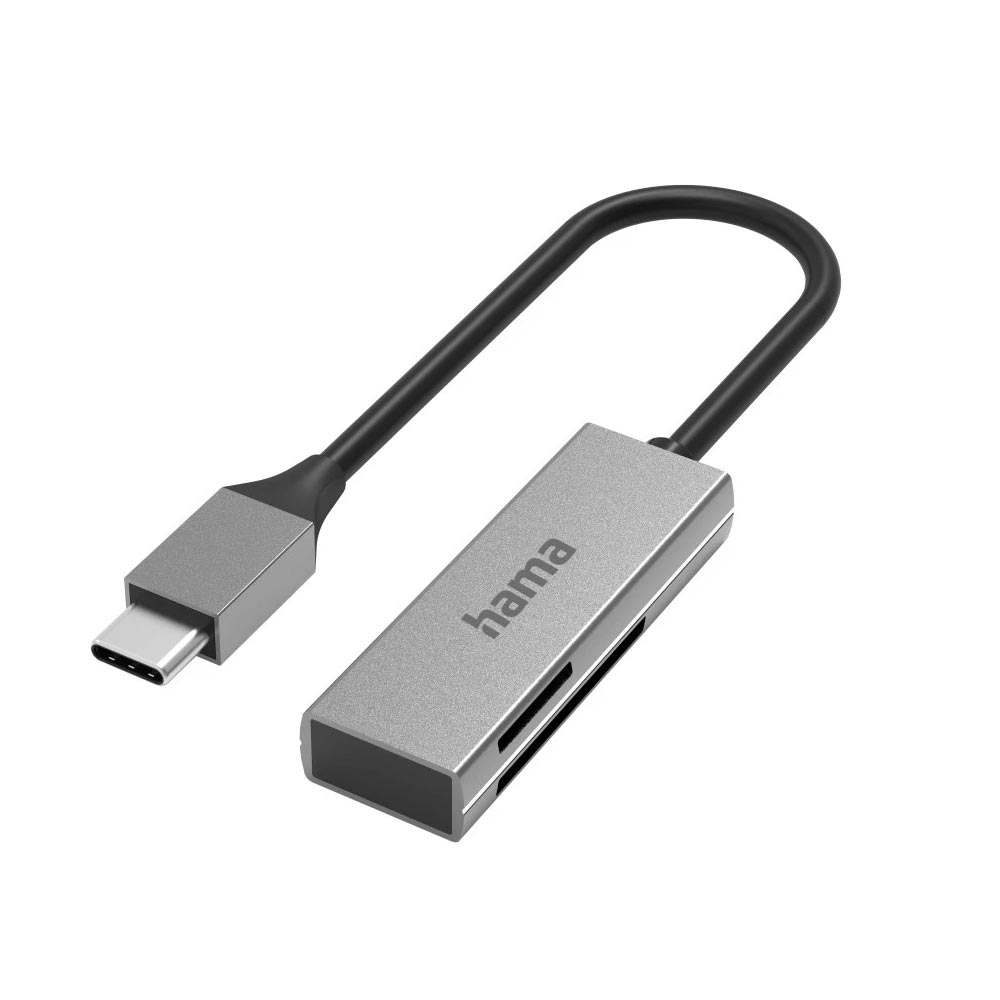 Hama USB-Kartenleser, USB-C, USB 3.0, SD/microSD, Alu
