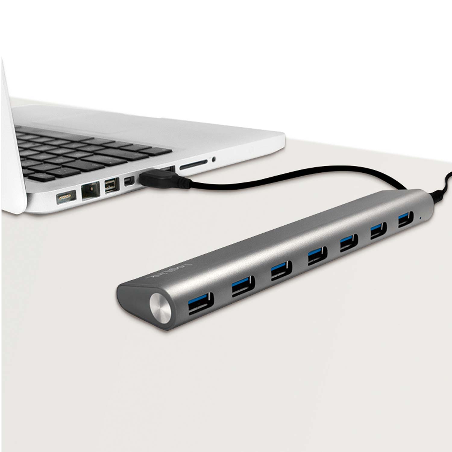 LogiLink UA0308 USB 3.0 Hub 7-Port silber
