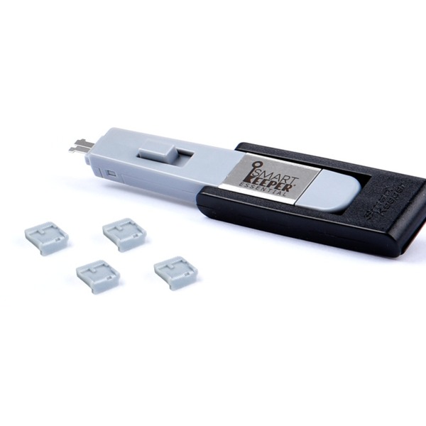 SmartKeeper UL04PKGY Mini USB B-Port Blocker 4 Stück mit Schlüssel grau