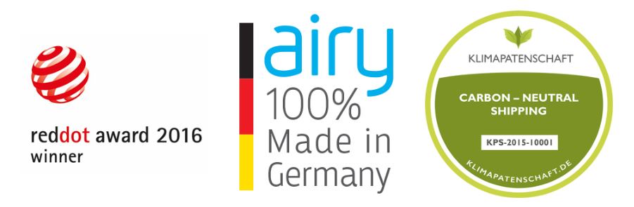 AIRY Pot Blumentopf Luftreinigungssystem in schneeweiß (Space Blue - blau)