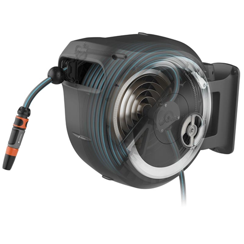 GARDENA 18622-20 Wand-Schlauchbox RollUp M/L (weiß) 25 m