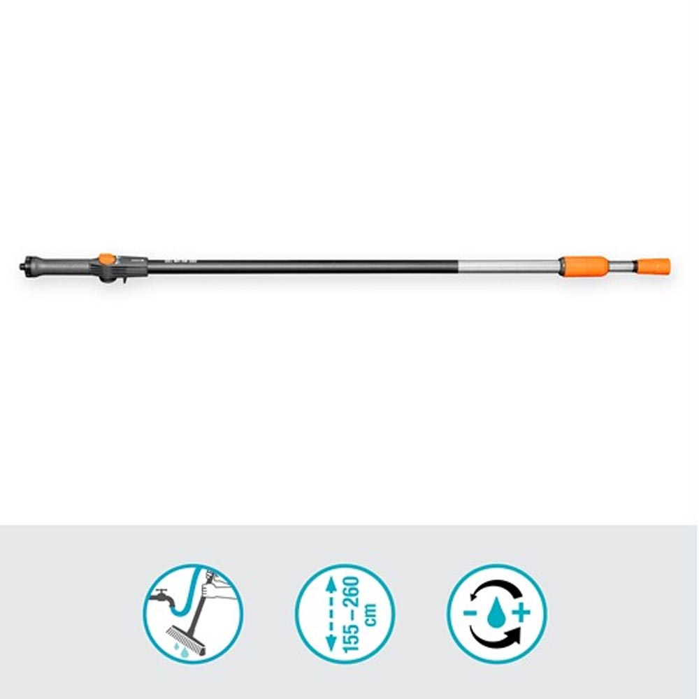 GARDENA 18804-20 Cleansystem Teleskop-Stiel M-XL, 155 - 260 cm