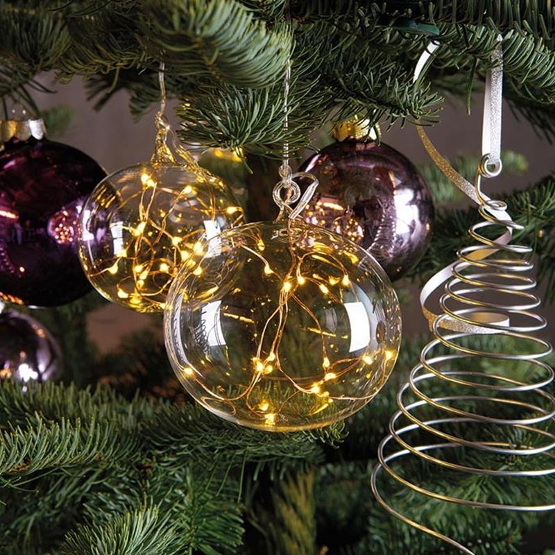 Krinner Lumix Light Ball M klar Christbaumkugel