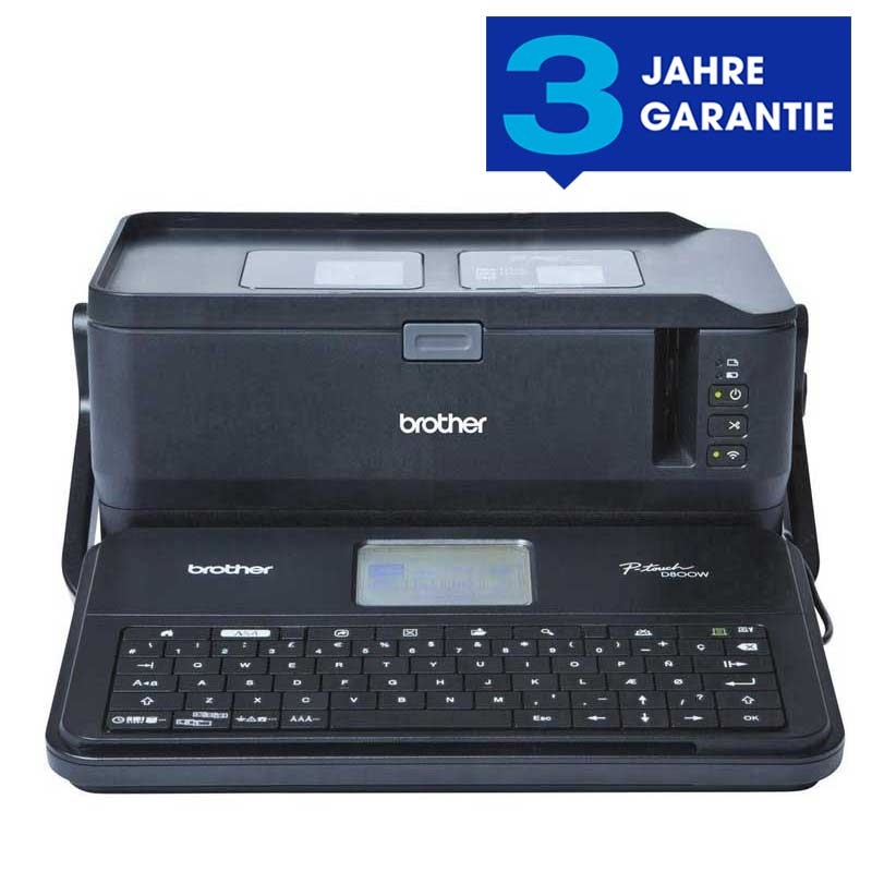 Brother PTD800WZG1 PC-Beschriftungsgerät "P-touch D800W", WLAN/USB