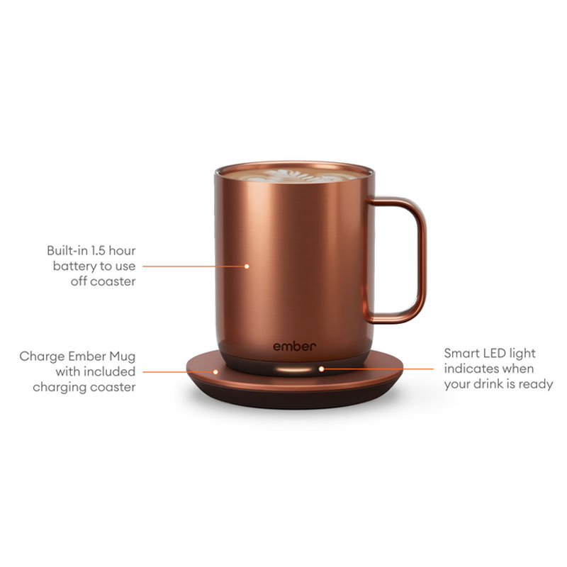 Ember Ceramic Mug2 (414 ml) mit Temperaturregelung kupfer