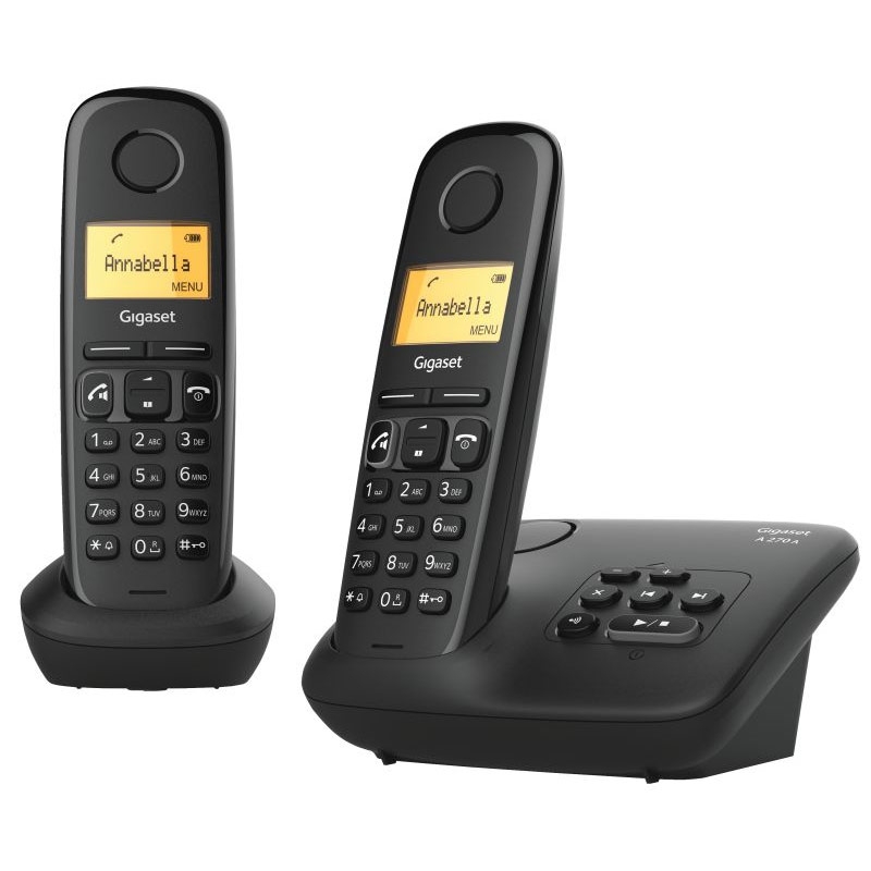 Gigaset A270A Duo Schnurlostelefon schwarz