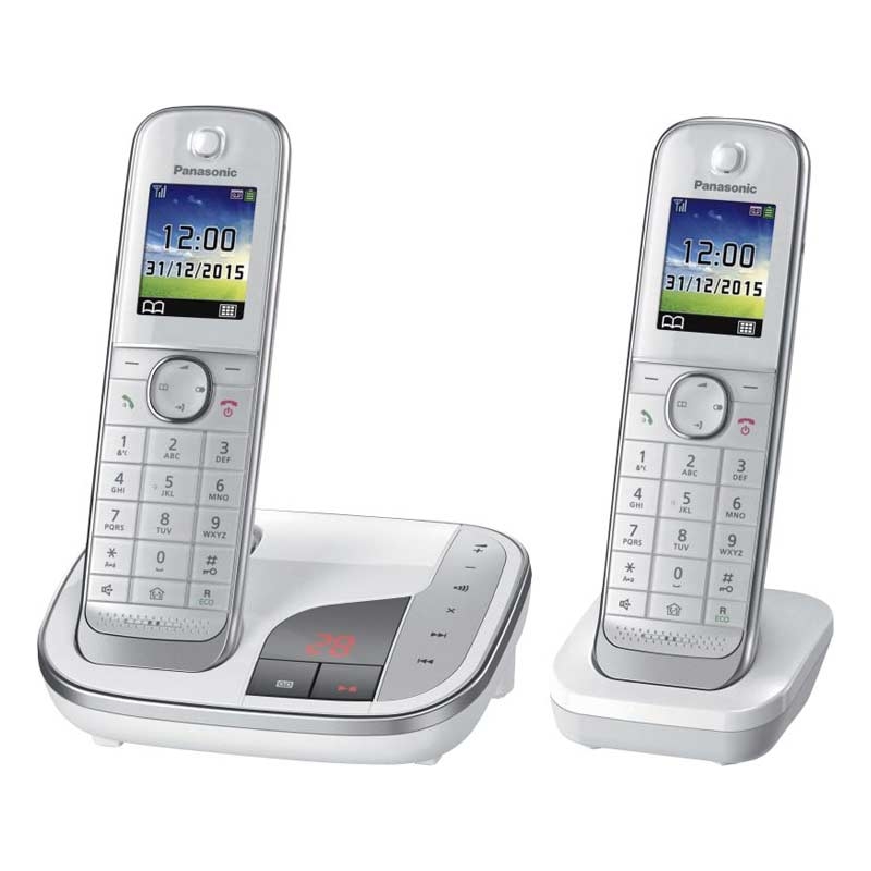 Panasonic KX-TGJ322GW Familien-Telefon mit Anrufbeantworter / Duo Telefon mit Mobilteil