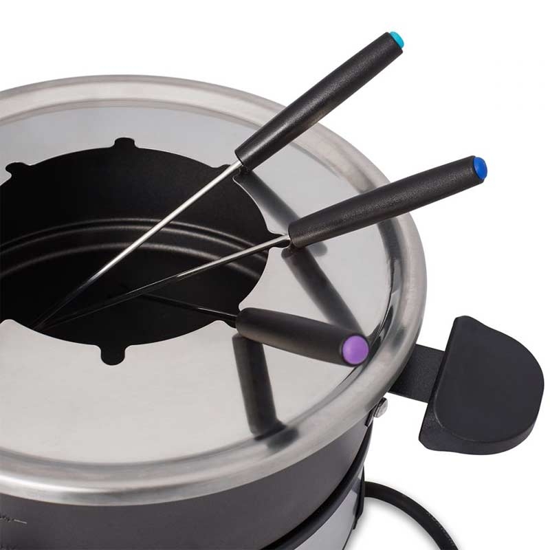 Cloer 6679 Fondue-Set (Aluminium Topf, 8 Gabeln)