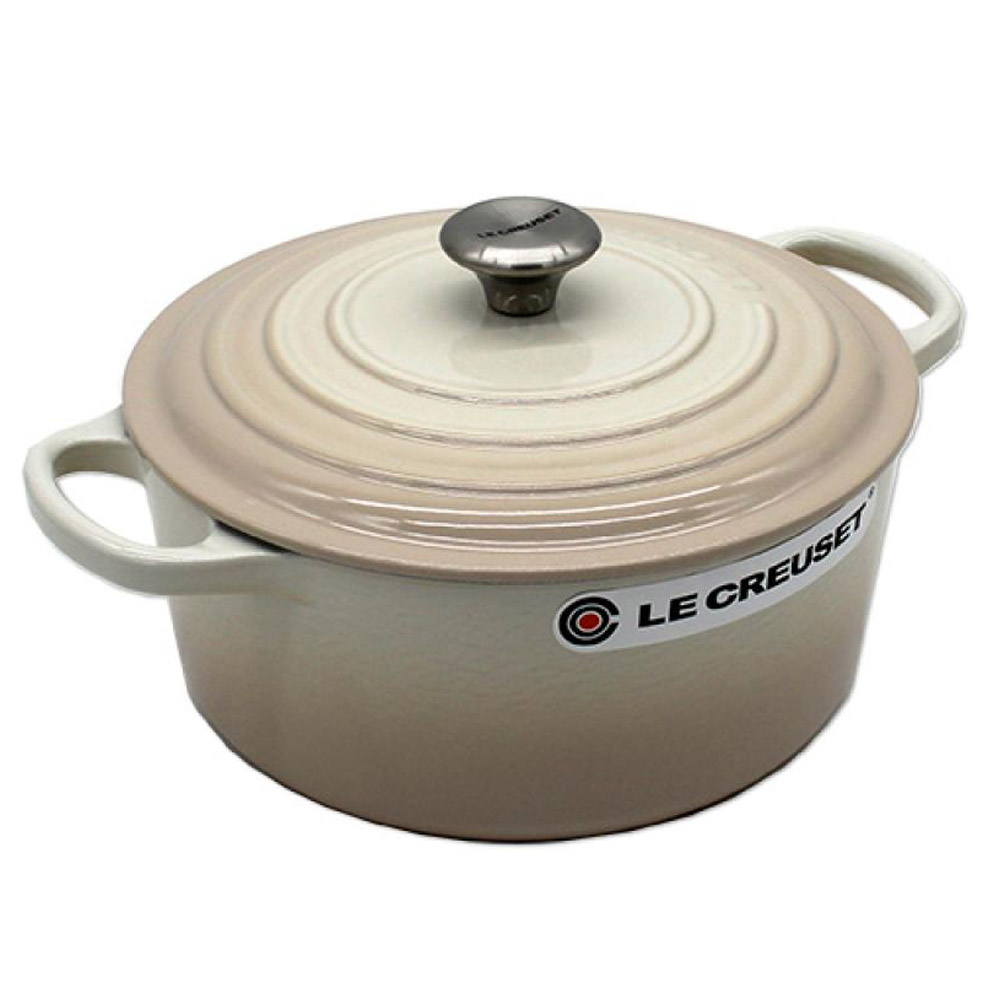 Le Creuset Bräter Signature Rund Gusseisen Meringue 22cm