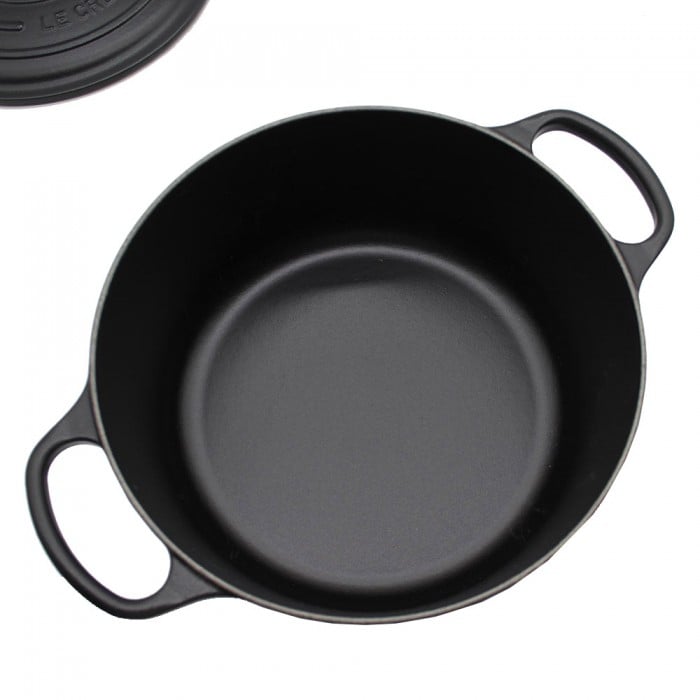 Le Creuset Signature Bräter rund 22 cm schwarz