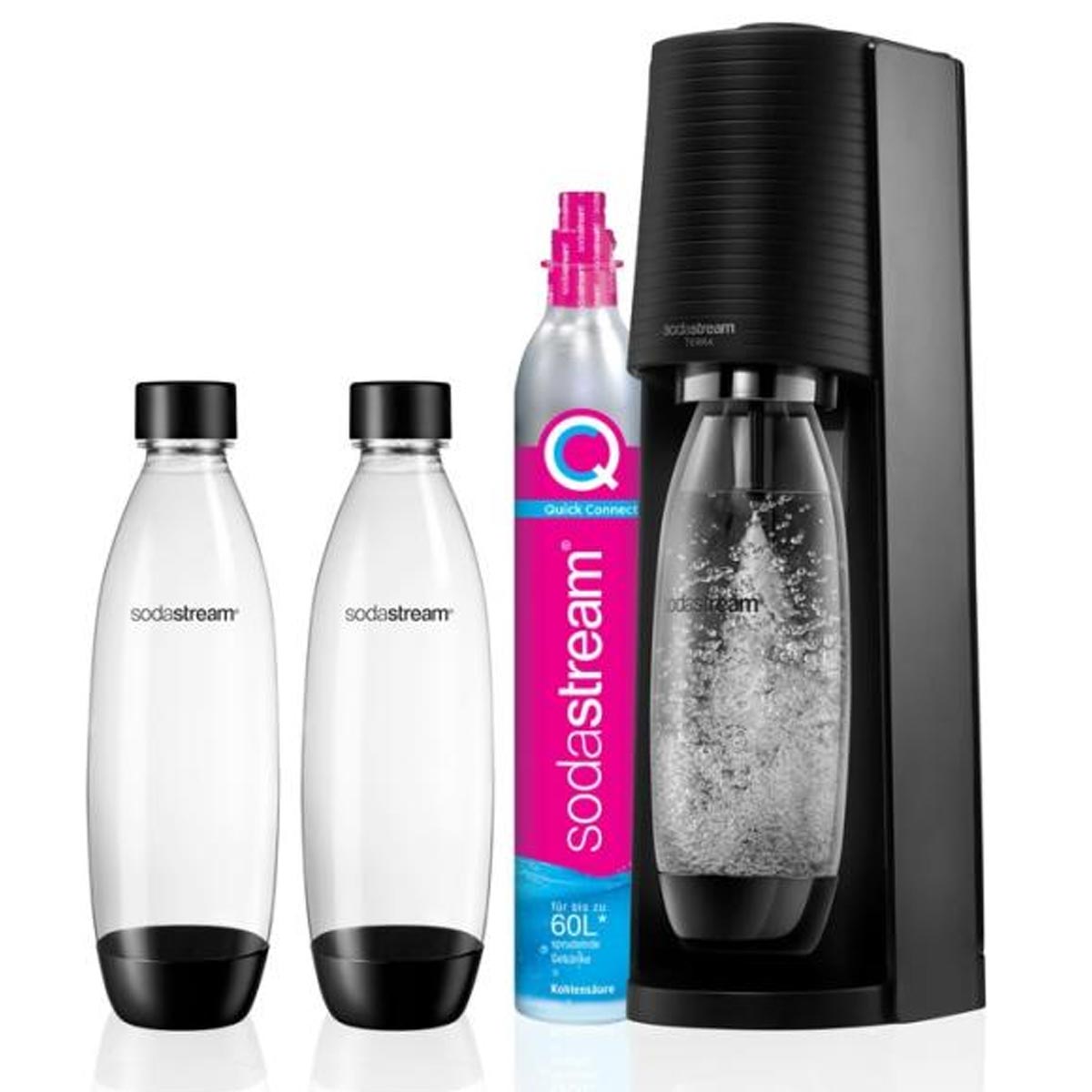 SodaStream Terra Wassersprudler Value Pack schwarz matt