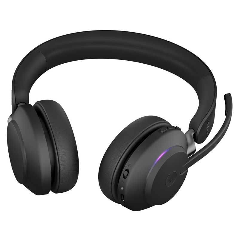 Jabra Evolve 2 65 MS Teams Headset On Ear schwarz