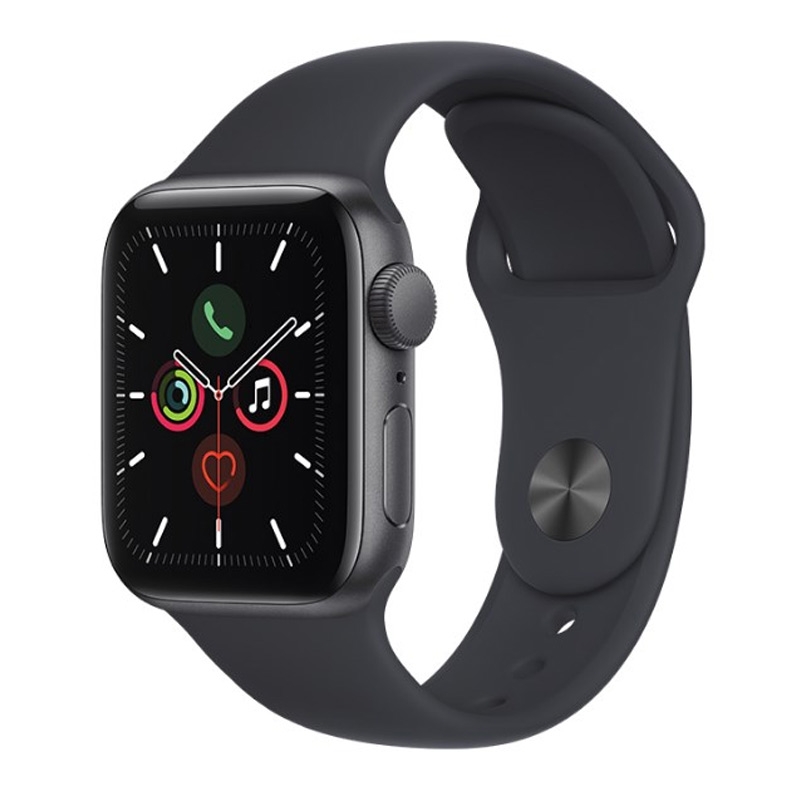 Apple Watch SE GPS 44mm Alu schwarzes Armband mitternacht