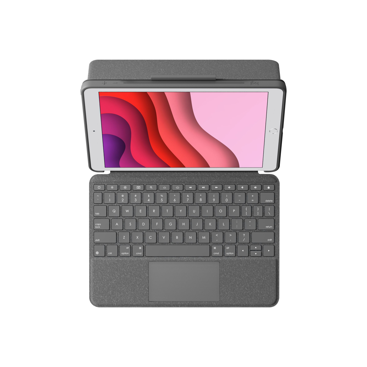 Logitech Combo Touch für iPad (7., 8. und 9. Generation) Schutzcase mit Präzisions-Trackpad schwarz