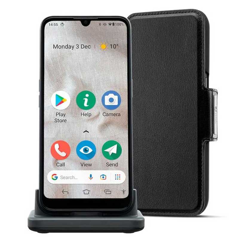 Doro 8100 Plus Senioren Smartphone inkl. Tischladestation graphit