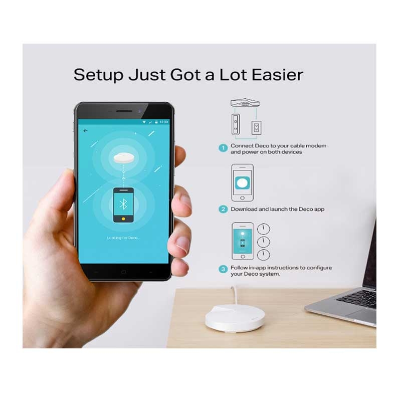 TP-Link Deco M5 (3er Pack) Mesh WLAN AC1300 Dualband Heimnetz Komplettlösung