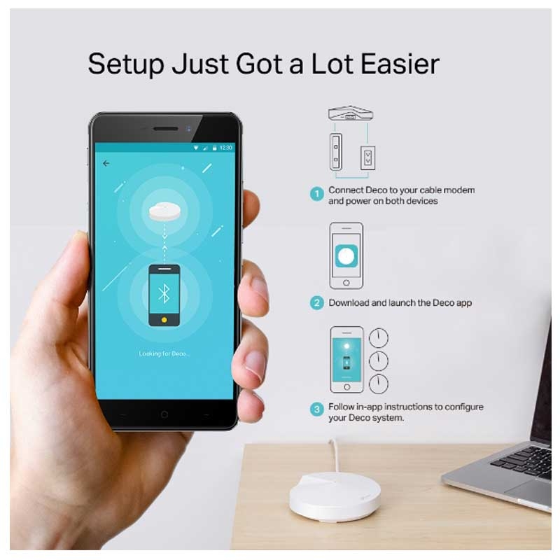 TP-Link Deco M5 Mesh WLAN AC1300 Dualband Heimnetz Komplettlösung