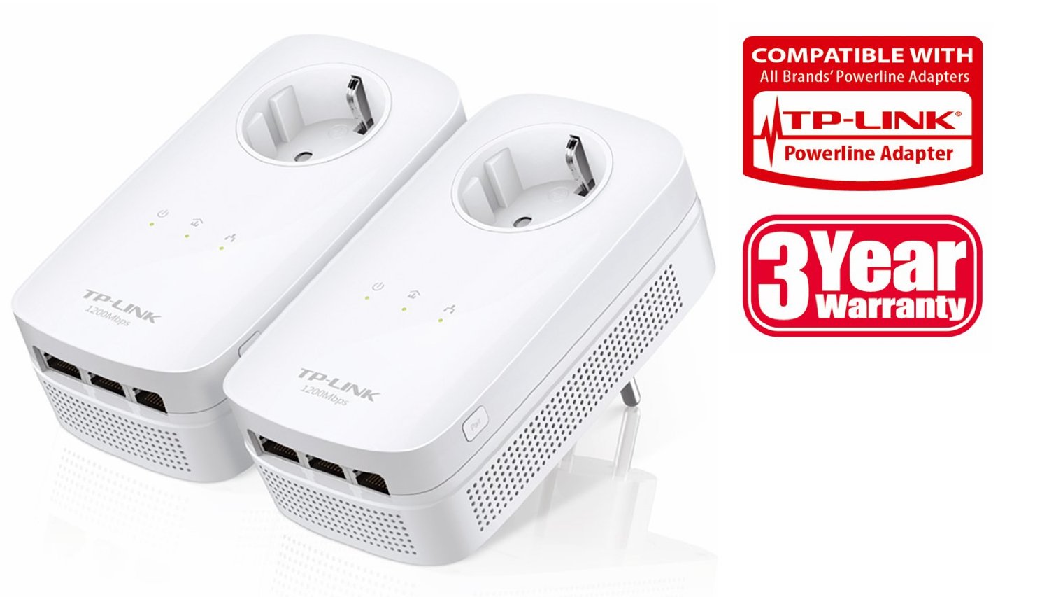 TP-LINK TL-PA8030P KIT AV1200 Powerline-Netzwerkadapter 2er Set