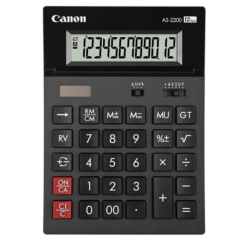 Canon AS-2200 Taschenrechner (Display klappbar) schwarz