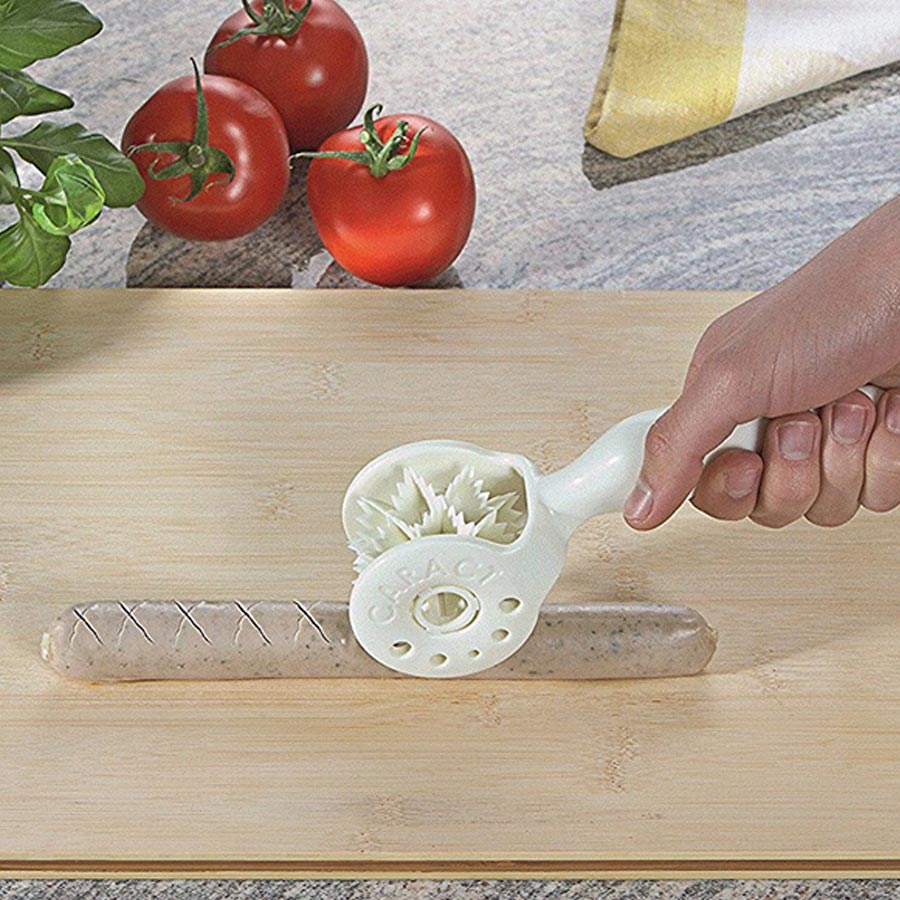 Caract Schneidroller - Grillzubehör zum Einschneiden für Grill- und Bratwürste