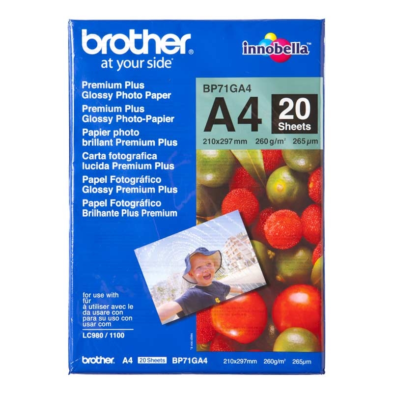 BROTHER BP71GA4 A4 20Blatt Fotopapier