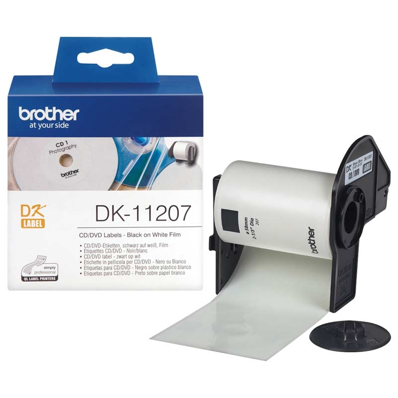 Brother DK11207 CD/DVD-Etiketten 58mm weiß