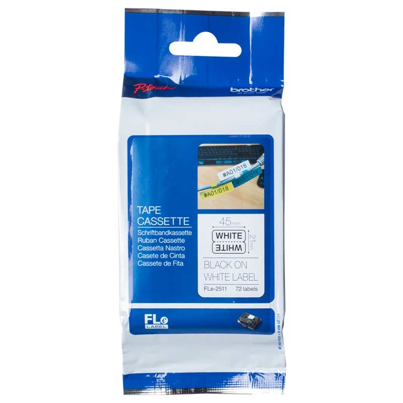 Brother P-touch FLe-2511 Schriftbandkassette schwarz auf weiß