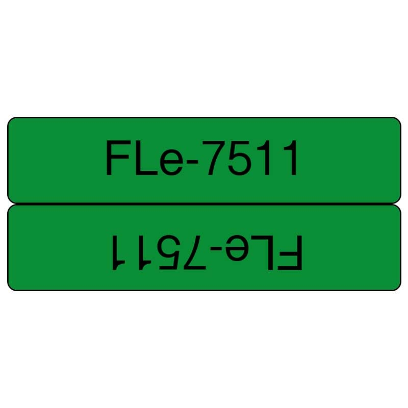 Brother FLe-7511 P-touch Schriftbandkassette schwarz auf grün