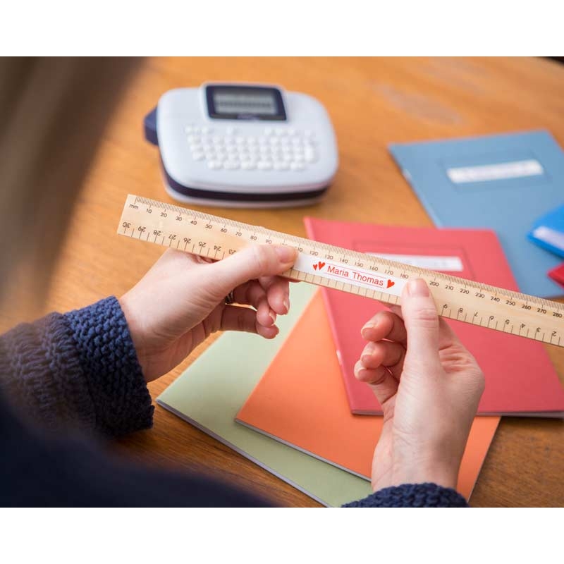 Brother MK-232 P-touch rot auf weiß 12mm