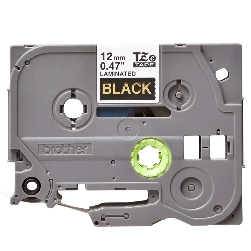 Brother TZe-334 Schriftband P-touch gold auf schwarz 12mm