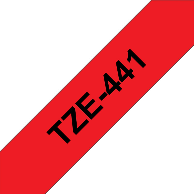 Brother TZE-441 P-Touch Schriftband schwarz auf rot 18mm