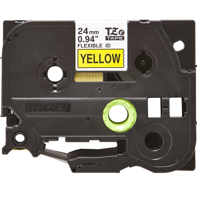 Brother TZE-FX651 P-touch Flexi-Schriftband 24 mm, schwarz auf gelb