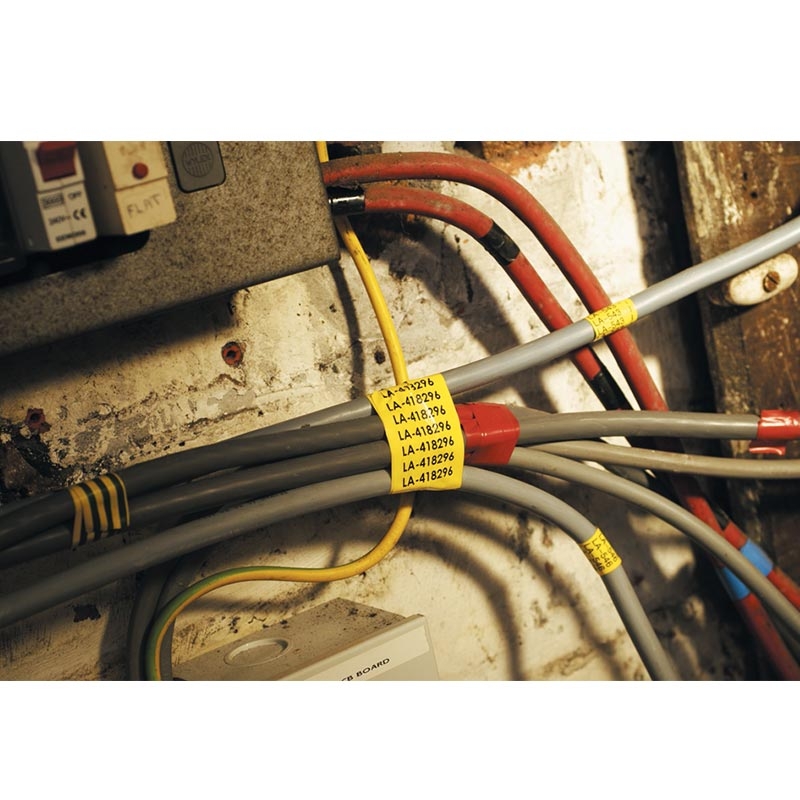 Brother TZE-FX651 P-touch Flexi-Schriftband 24 mm, schwarz auf gelb