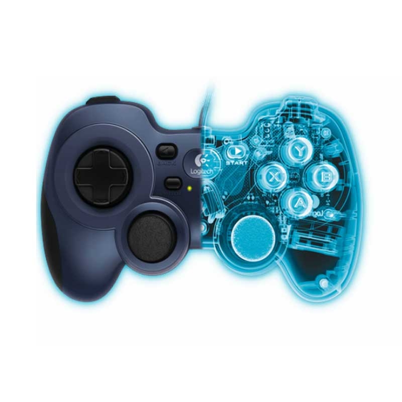 Logitech Gamepad F310, kabelgebundener Controller Blau/Grau